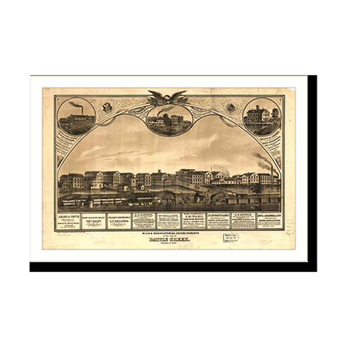 Panoramic Map - Battle Creek, Michigan, 1869 - Bird's Eye View Print
