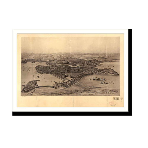 Panoramic Map - Winthrop, Massachusetts, 1894 - Bird's Eye View Print