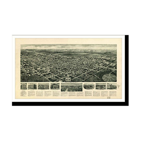 Panoramic Map - Egg Harbor, New Jersey, 1924 - Bird's Eye View Print