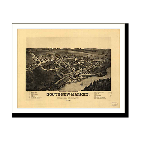 Panoramic Map - South New Market, New Hampshire, 1884 - Bird's Eye View