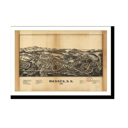 Panoramic Map - Warner, New Hampshire, 1884 - Bird's Eye View Print