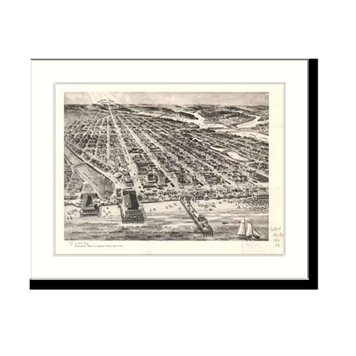 Panoramic Map - Asbury Park, New Jersey, 1910 - Bird's Eye View Print
