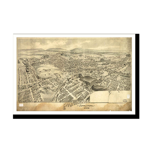 Panoramic Map - Providence, Pennsylvania, 1892 - Bird's Eye View Print