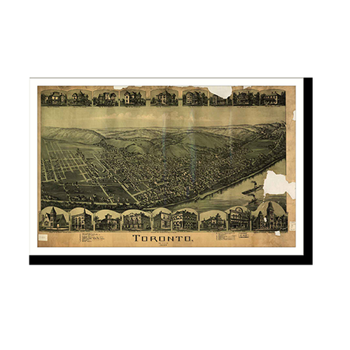Panoramic Map - Toronto, Ohio, 1899 - Bird's Eye View Print