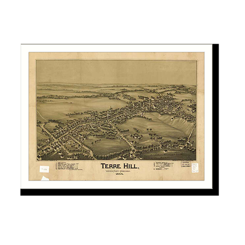 Panoramic Map - Terre Hill, Pennsylvania, 1894 - Bird's Eye View Print
