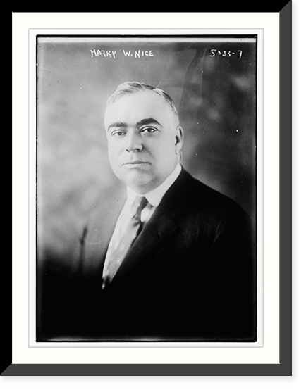 Historic Framed Print, Harry W. Nice,  17-7/8" x 21-7/8"