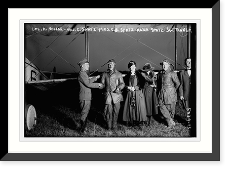 Sgt. Tanner, Maj. Carl Spatz, Col. A. Miller, C.B. Spatz & wife, and Anna Spatz - 2 Classic, Historic Reproduction