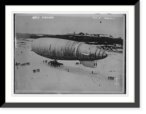 Historic Framed Print, Navy dirigible - 3,  17-7/8" x 21-7/8"