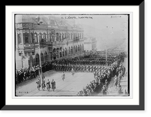 Historic Framed Print, U.S. hdqrts. in Vladivostok,  17-7/8" x 21-7/8"