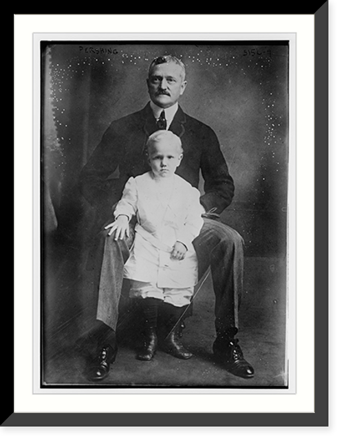 Historic Framed Print, Pershing with son,  17-7/8" x 21-7/8"