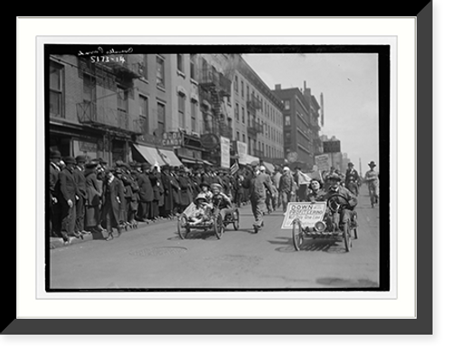 Historic Framed Print, Overalls Parade,  17-7/8" x 21-7/8"