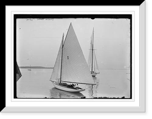 Historic Framed Print, Minx: sailboat of Howard Willets,  17-7/8" x 21-7/8"