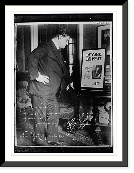 Historic Framed Print, To Bain I have found your work of mine satisfaction, Gigli .  full print,  17-7/8" x 21-7/8"