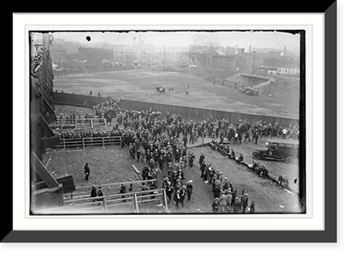 Historic Framed Print, Fight arena - outdoors,  17-7/8" x 21-7/8"