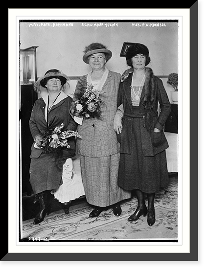 Mrs. Kath. Hoffmann, Shumann - Heink, Mrs. F.W. Haensel Classic, Antique Print