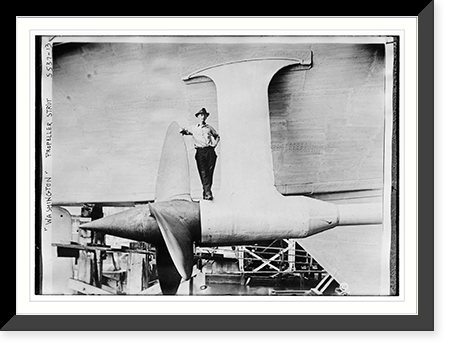 WASHINGTON propellor strut, Antique Print