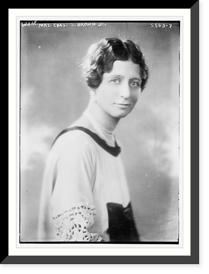 Historic Framed Print, Mrs. Chas. S. Brown Jr.,  17-7/8" x 21-7/8"
