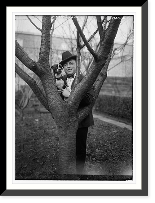 Historic Framed Print, J.C. Smith holding dog,  17-7/8" x 21-7/8"