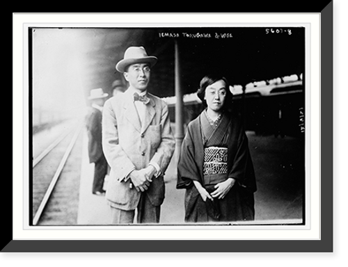 Historic Framed Print, Iemasa Tokugawa and wife,  17-7/8" x 21-7/8"