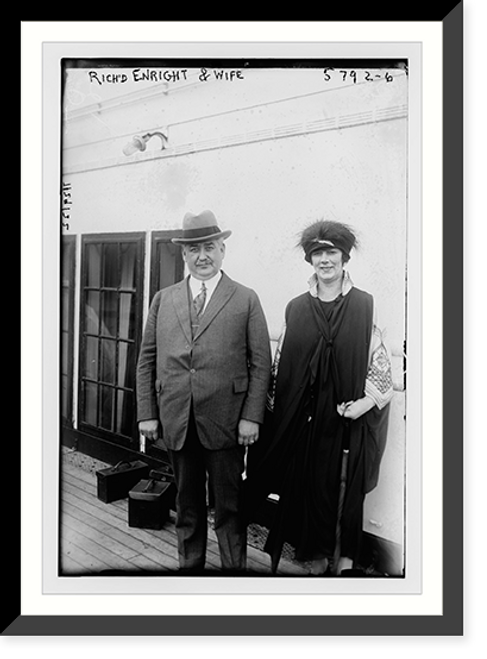 Historic Framed Print, Richard Enright and wife,  17-7/8" x 21-7/8"