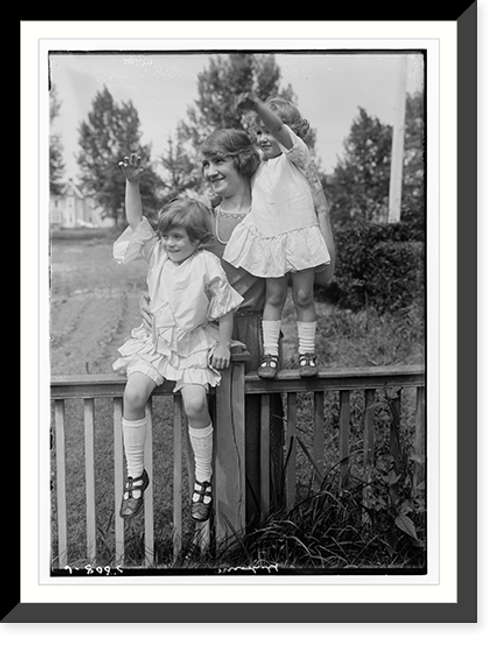 Historic Framed Print, Mrs. Marshall and children,  17-7/8" x 21-7/8"