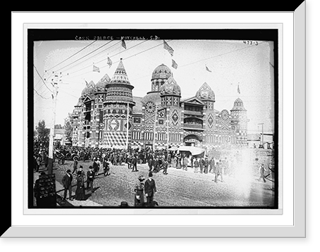 Historic Framed Print, Corn Palace, exterior, Mitchell, South Dakota,  17-7/8" x 21-7/8"
