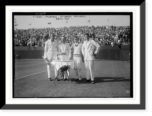 Historic Framed Print, Tilden, Johnston, Richards, Williams, .  Davis Cup,  17-7/8" x 21-7/8"