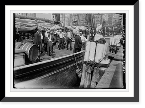 Historic Framed Print, Unloading MM GARDNER,  17-7/8" x 21-7/8"