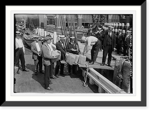 Historic Framed Print, Unloading MM GARDNER - 2,  17-7/8" x 21-7/8"