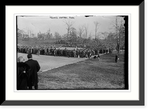 Historic Framed Print, Tennis, Central Park,  17-7/8" x 21-7/8"