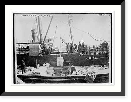 Loading A.R.C. ships at Piraeus American Red Cross Classic, Antique Poster