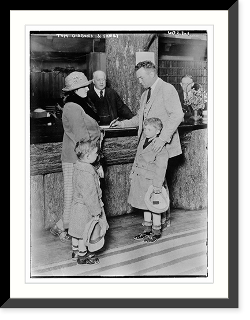 Historic Framed Print, Tom Gibbons and family,  17-7/8" x 21-7/8"
