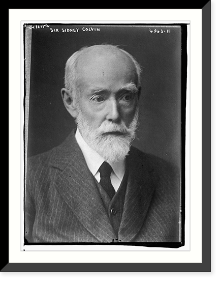 Historic Framed Print, Sir Sidney Colvin,  17-7/8" x 21-7/8"