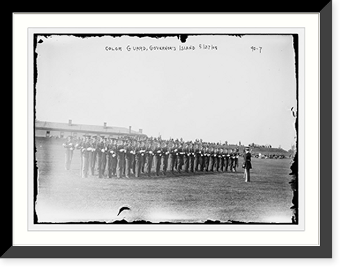 Historic Framed Print, Color Guard, Governor&AElig;s Island, 5/27/08,  17-7/8" x 21-7/8"