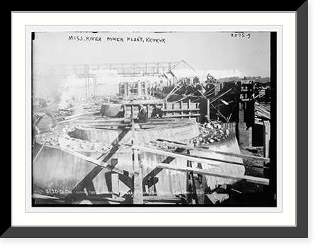 Miss. River Power Plant, Keokuk - 3, Historic Print
