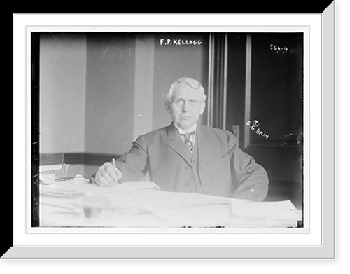 Historic Framed Print, F.P. Kellogg, seated - 2,  17-7/8" x 21-7/8"