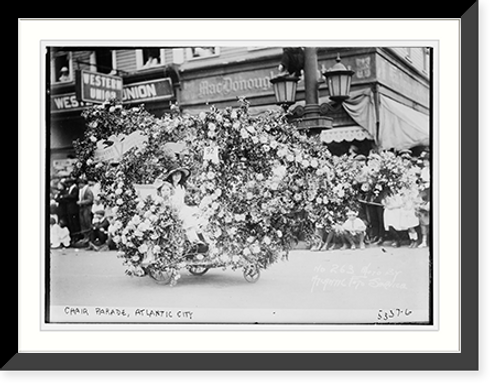 Historic Framed Print, Chair Parade, Atlantic City,  17-7/8" x 21-7/8" Historic Framed Print, Chair Parade, Atlantic City,  17-7/8" x 21-7/8"