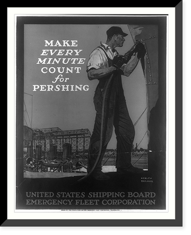 Make every minute count for Pershing. Adolph Treidler. Classic, Antique Print