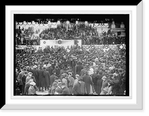 Historic Framed Print, Taft in carriage leaving Capitol after inauguration, Washington, D.C. - 2,  17-7/8" x 21-7/8"