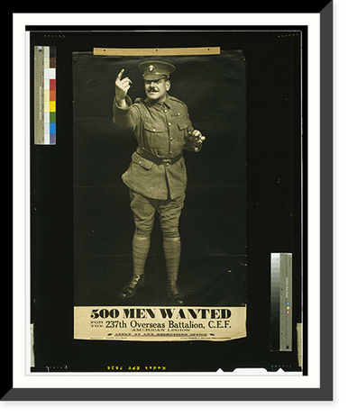 500 men wanted for the 237th Overseas Battalion C.E.F, Antique Poster