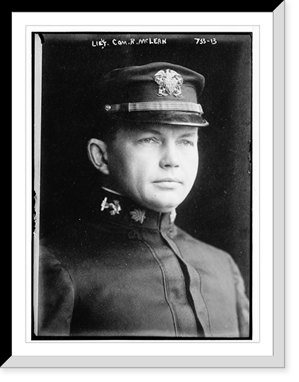 Historic Framed Print, Lieut. Com. R. McLean,  17-7/8" x 21-7/8"