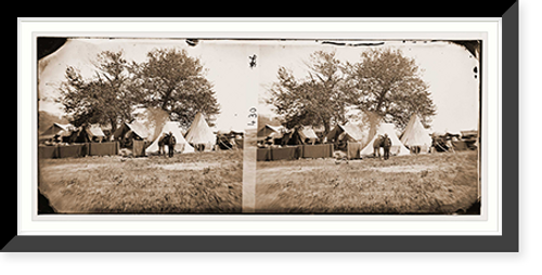 Historic Framed Print, Richmond Virginia (vicinity). Camp Lincoln,  17-7/8" x 21-7/8"