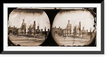 Richmond Virginia. Burnt district - 5, Vintage Print