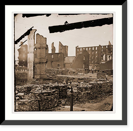 Historic Framed Print, Richmond Virginia. Burnt district - 13,  17-7/8" x 21-7/8"
