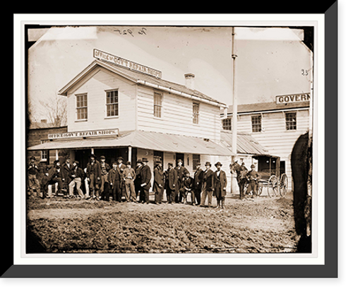 Historic Framed Print, Washington District of Columbia. Office of Government repair shops,  17-7/8" x 21-7/8"