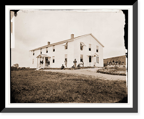 Historic Framed Print, Washington District of Columbia. Officers quarters at Signal Corps camp near George,  17-7/8" x 21-7/8"
