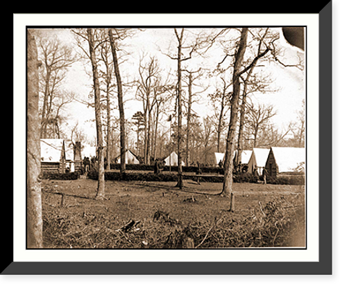 Historic Framed Print, Brandy Station Va. Field hospital of the 1st Division 2d Corps,  17-7/8" x 21-7/8"