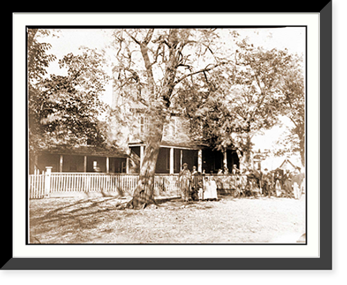 Historic Framed Print, Appomattox Court House Va. Civilians in front of the hotel,  17-7/8" x 21-7/8"