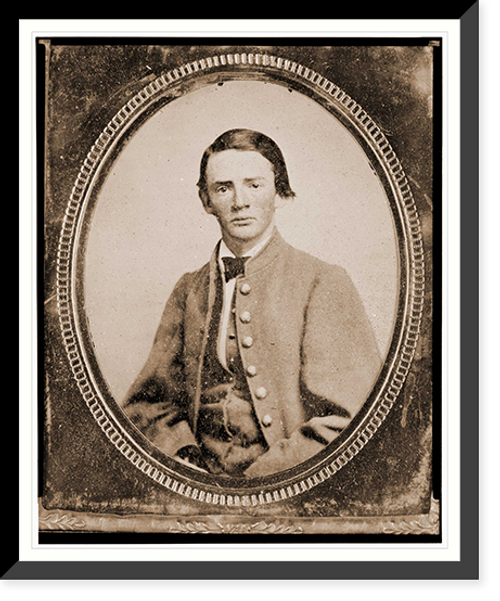 Historic Framed Print, Wm. Francis Jones Pvt. 5th Virginia Cavalry C.S.A. half-length portrait seated faci,  17-7/8" x 21-7/8"