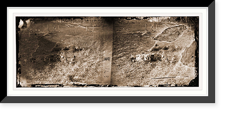 Historic Framed Print, Antietam Maryland. Battlefield near Sherricks house where the 79th N.Y. Vols. fough,  17-7/8" x 21-7/8"